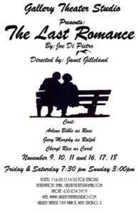 West Chicago Il Gallery Theater poster for The Last Romance