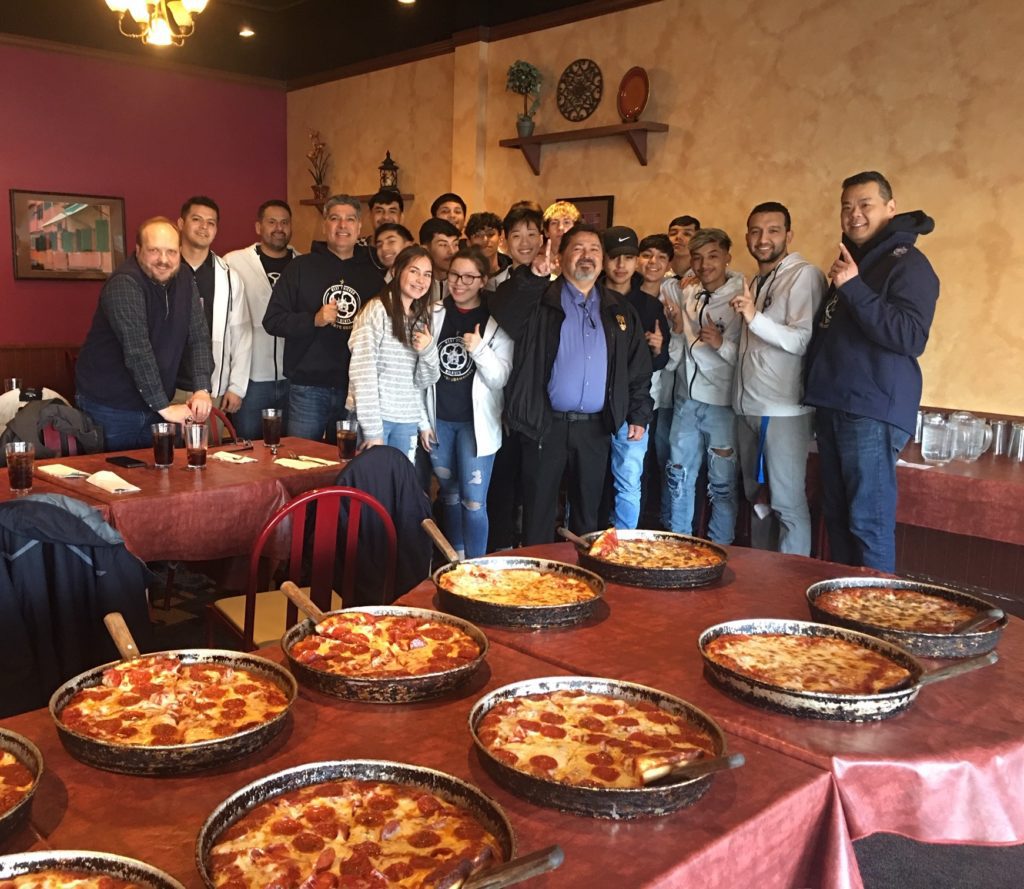 State Champion Soccer Team Enjoys Post Victory Pizza Party