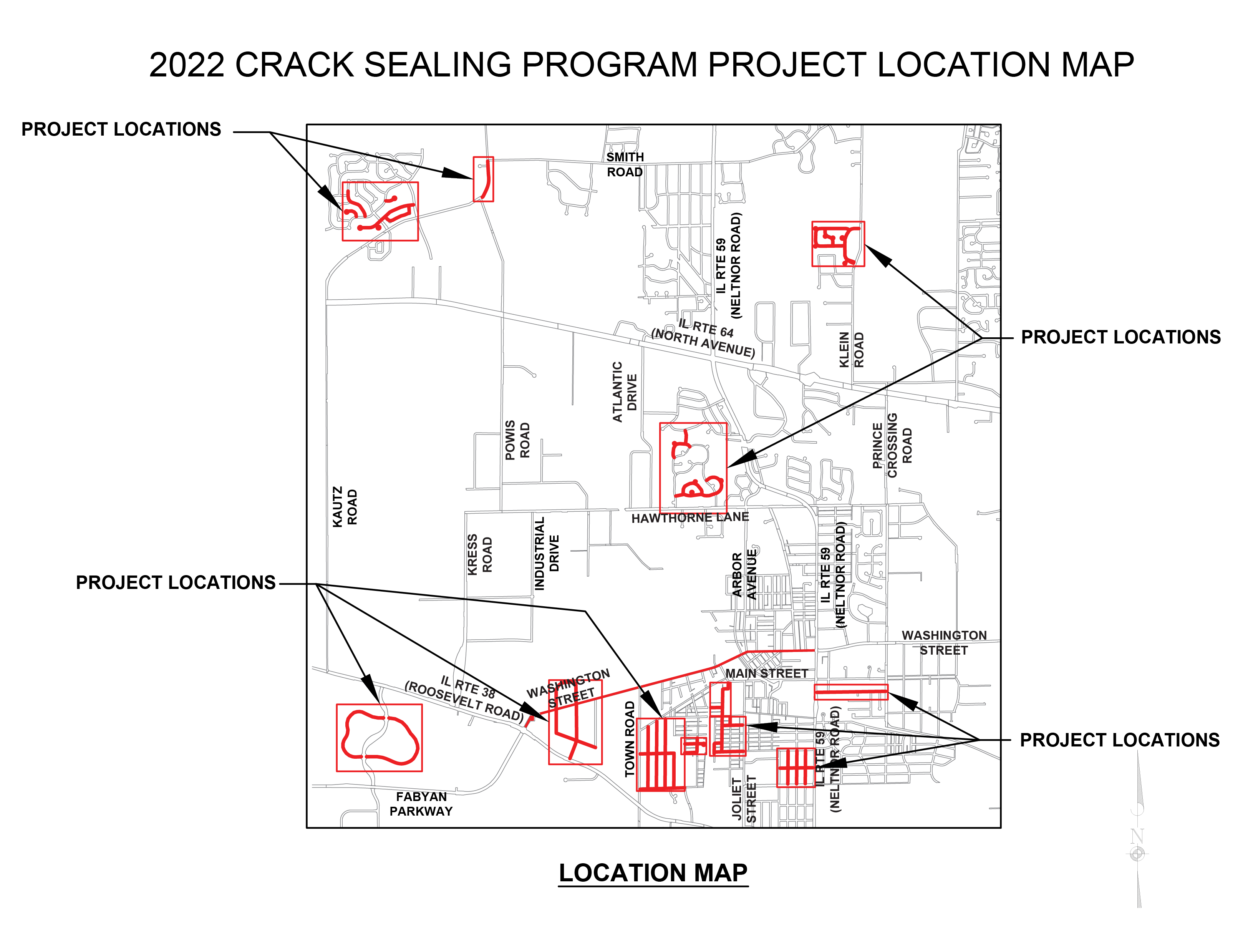 Crack Sealing Map 2022