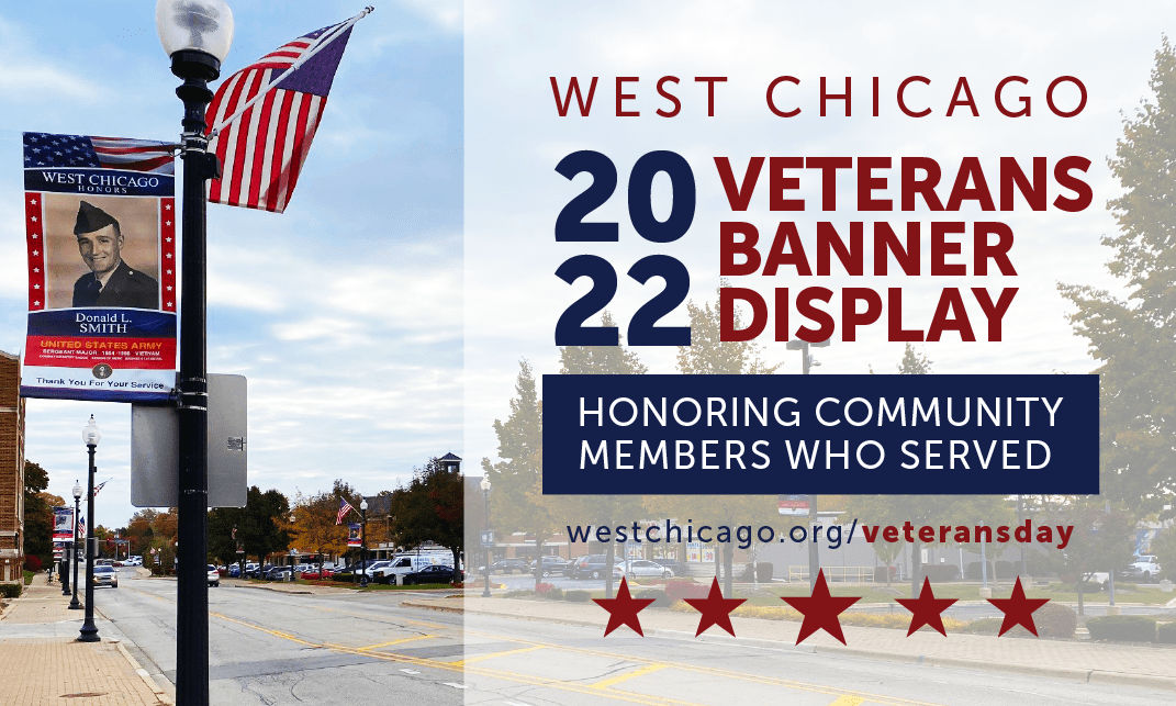 Veterans Banner Display in West Chicago