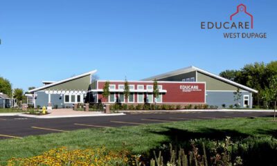 Front facade of the Educare West DuPage building in West Chicago