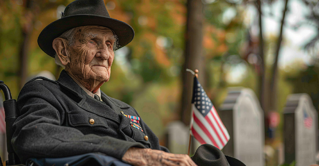 World War II Veteran in Chair